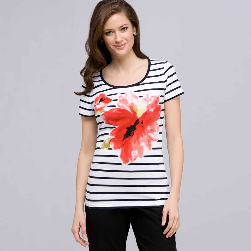 Crew Neck Tee, Multi, large image number 0